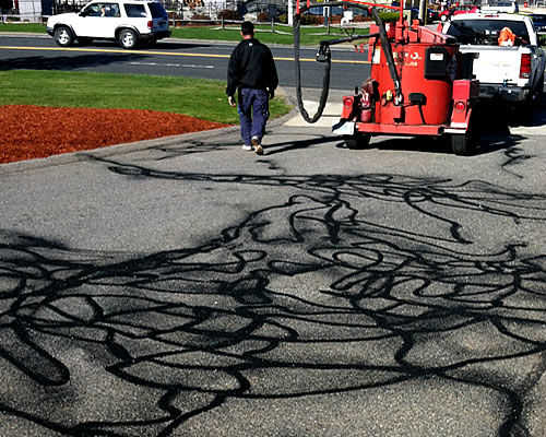 Pin Point Line Striping & Marking - New England Asphalt Crack Sealing