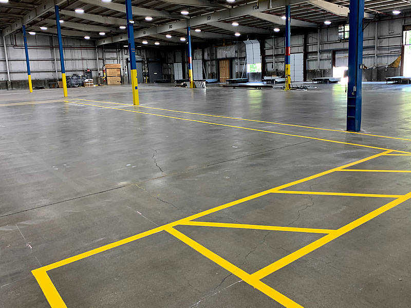 Pin Point Line Striping and Marking - NH Warehouse Line Striping & Marking