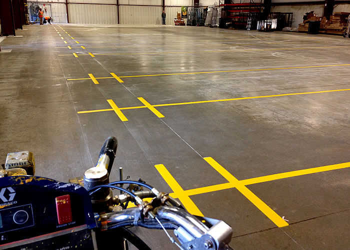 Pin Point Line Striping & Marking - MA Warehouse Marking