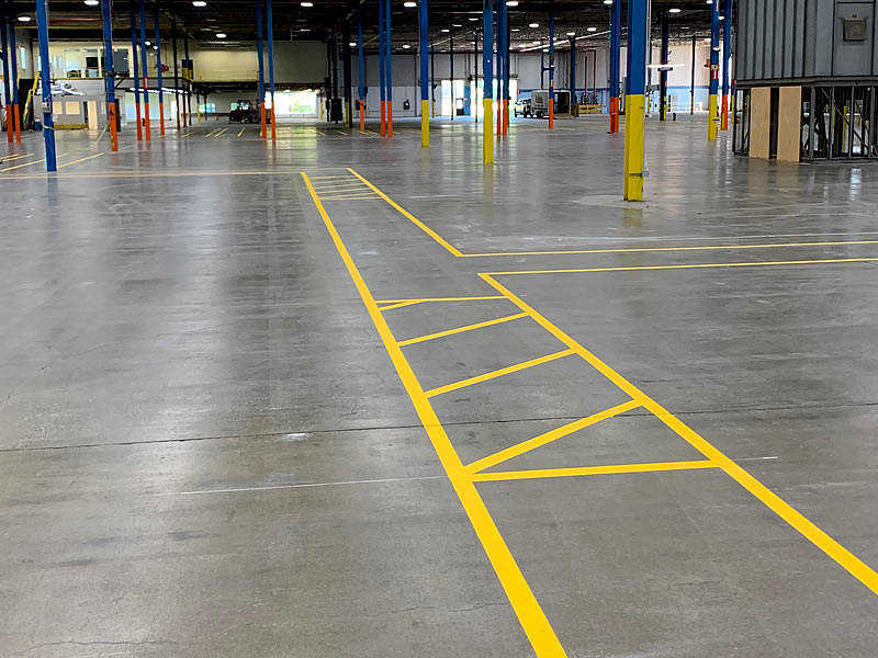 Pin Point Line Striping and Marking - NH Warehouse Line Striping & Marking